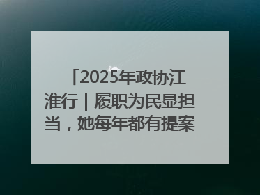 2025年政协江淮行｜履职为民显担当，她每年都有提案被评为“优秀”