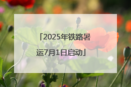 2025年铁路暑运7月1日启动