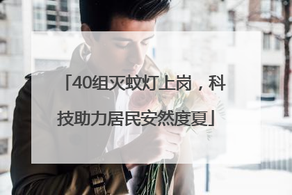 40组灭蚊灯上岗，科技助力居民安然度夏