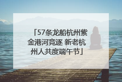 57条龙船杭州紫金港河竞逐 新老杭州人共度端午节