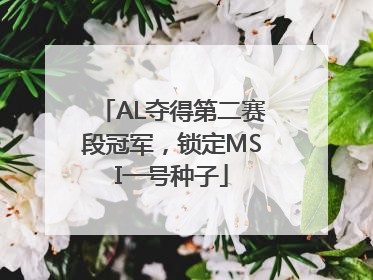 AL夺得第二赛段冠军，锁定MSI一号种子